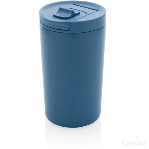 RCS gerecycled roestvrijstalen vacuüm lekvrije mok blauw