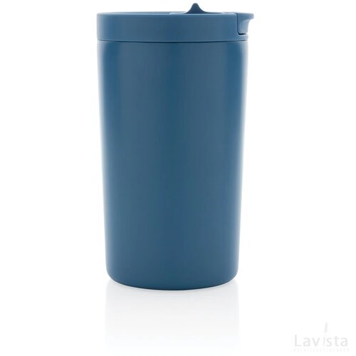 RCS gerecycled roestvrijstalen vacuüm lekvrije mok blauw