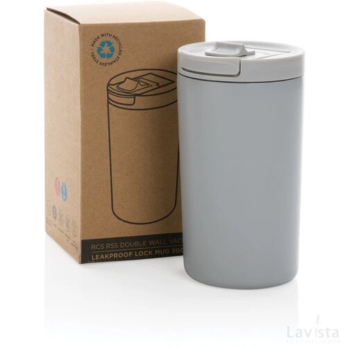 RCS gerecycled roestvrijstalen vacuüm lekvrije mok grijs