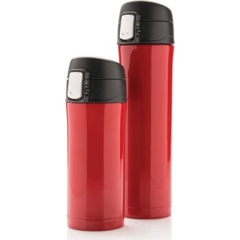RCS gerecycled roestvrijstalen easy lock thermosfles rood
