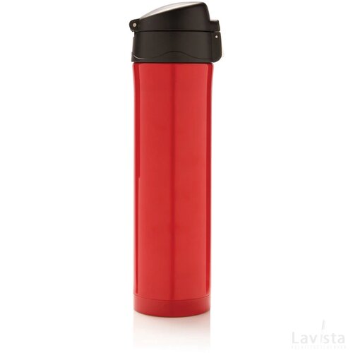 RCS gerecycled roestvrijstalen easy lock thermosfles rood