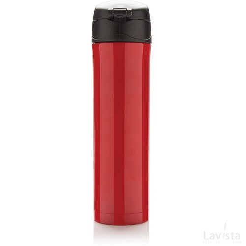 RCS gerecycled roestvrijstalen easy lock thermosfles rood