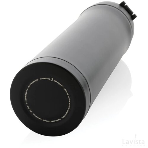 RCS gerecycled roestvrijstalen easy lock thermosfles zwart