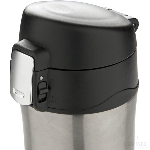 RCS gerecycled roestvrijstalen easy lock thermosfles zilver