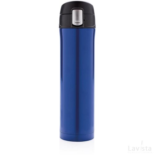 RCS gerecycled roestvrijstalen easy lock thermosfles blauw