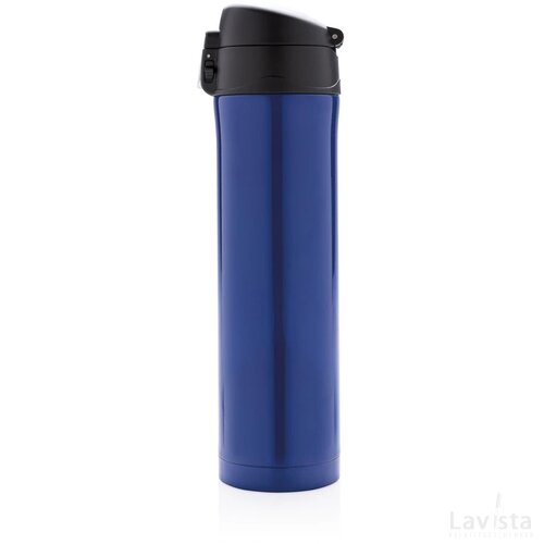 RCS gerecycled roestvrijstalen easy lock thermosfles blauw