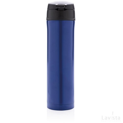 RCS gerecycled roestvrijstalen easy lock thermosfles blauw