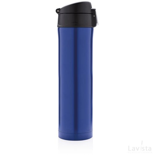 RCS gerecycled roestvrijstalen easy lock thermosfles blauw
