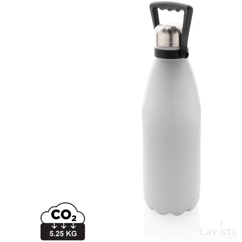 RCS gerecycled roestvrijstalen grote vacuümfles 1,5L wit