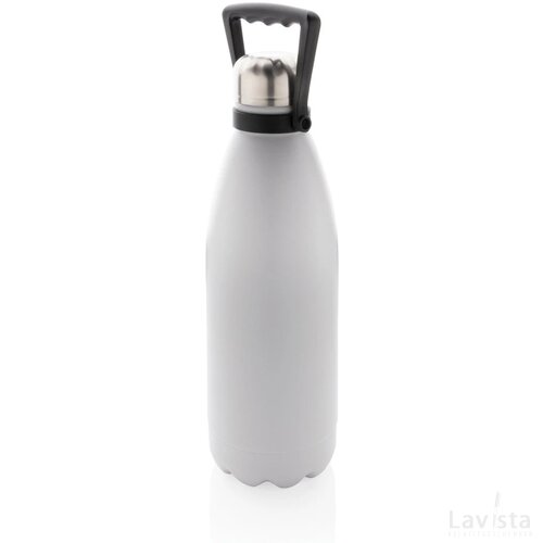 RCS gerecycled roestvrijstalen grote vacuümfles 1,5L wit