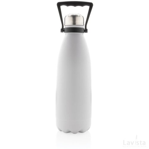 RCS gerecycled roestvrijstalen grote vacuümfles 1,5L wit