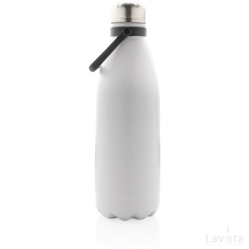 RCS gerecycled roestvrijstalen grote vacuümfles 1,5L wit