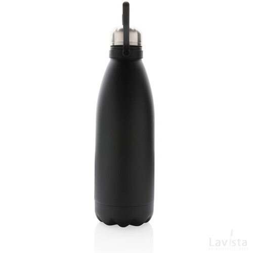 RCS gerecycled roestvrijstalen grote vacuümfles 1,5L zwart