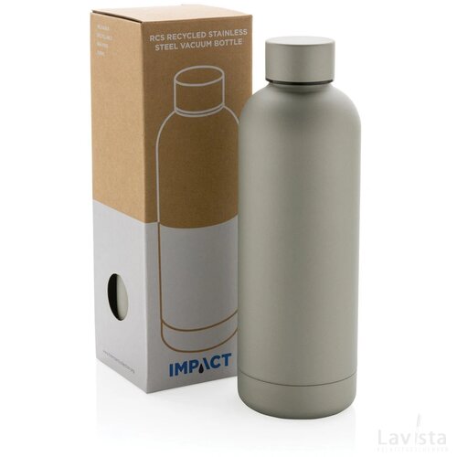 RCS gerecycled roestvrijstalen Impact vacuümfles zilver