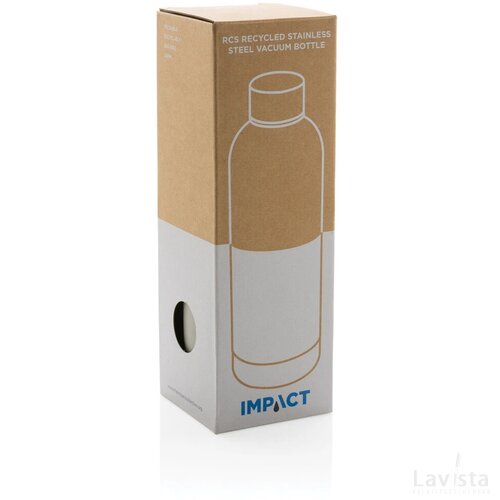 RCS gerecycled roestvrijstalen Impact vacuümfles zilver