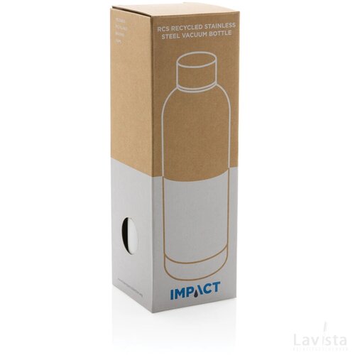 RCS gerecycled roestvrijstalen Impact vacuümfles wit
