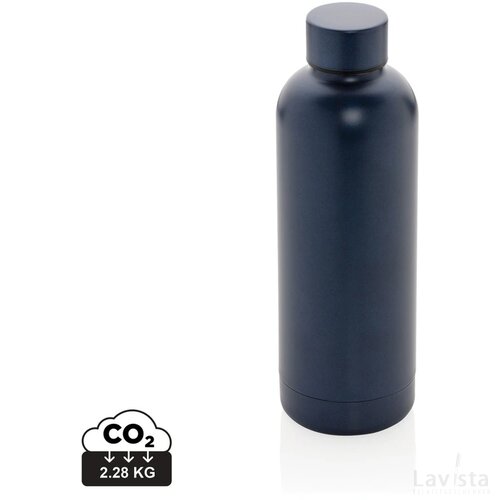 RCS gerecycled roestvrijstalen Impact vacuümfles blauw