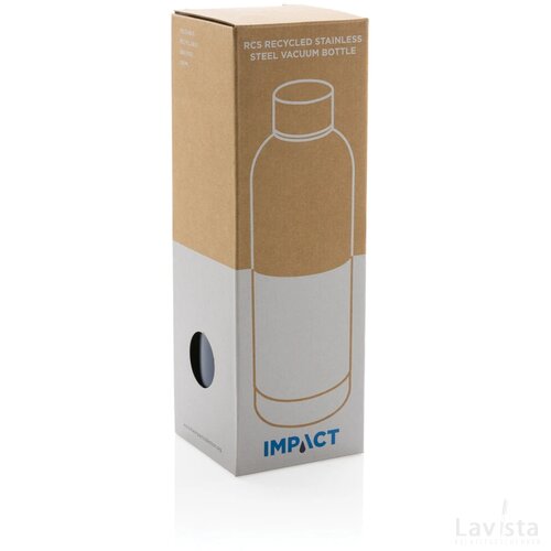 RCS gerecycled roestvrijstalen Impact vacuümfles blauw