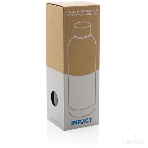 RCS gerecycled roestvrijstalen Impact vacuümfles grijs