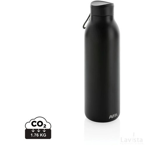 Avira Avior RCS gerecycled roestvrijstalen fles 500 ML zwart