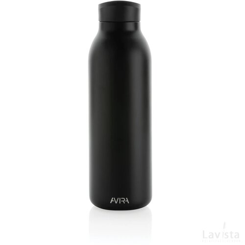 Avira Avior RCS gerecycled roestvrijstalen fles 500 ML zwart