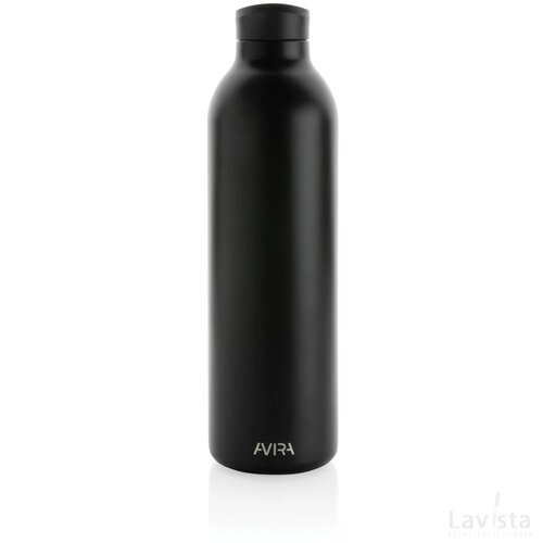 Avira Avior RCS gerecycled roestvrijstalen fles 1L zwart