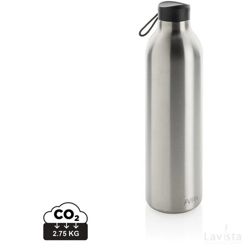 Avira Avior RCS gerecycled roestvrijstalen fles 1L zilver