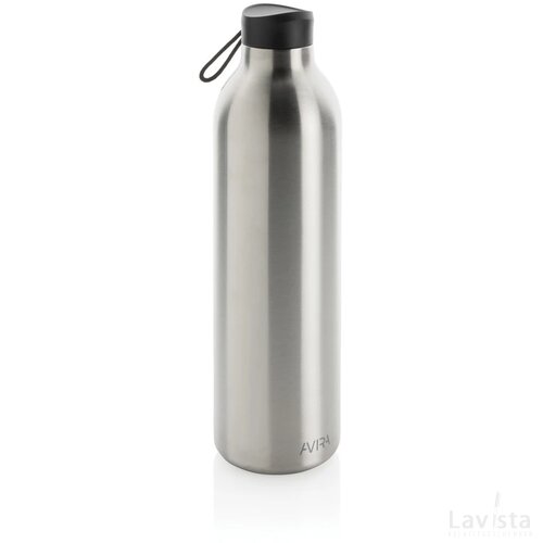 Avira Avior RCS gerecycled roestvrijstalen fles 1L zilver