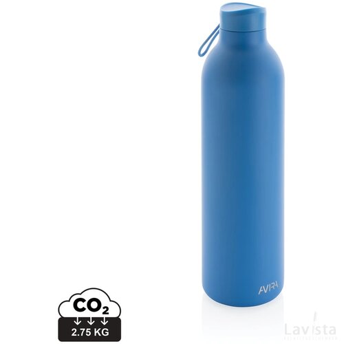Avira Avior RCS gerecycled roestvrijstalen fles 1L blauw