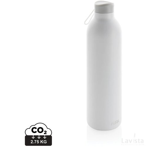 Avira Avior RCS gerecycled roestvrijstalen fles 1L wit