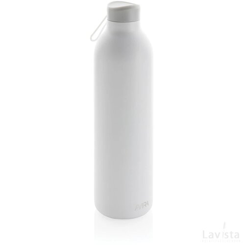 Avira Avior RCS gerecycled roestvrijstalen fles 1L wit