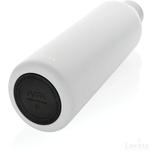 Avira Avior RCS gerecycled roestvrijstalen fles 1L wit