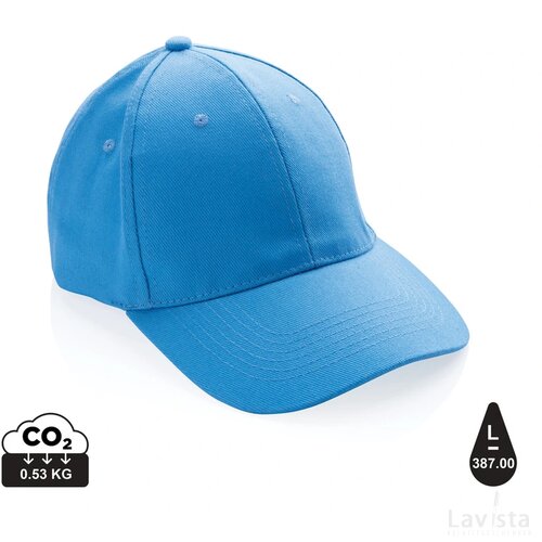 Impact AWARE™ 6 panel 280gr gerecycled katoenen cap tranquil blue