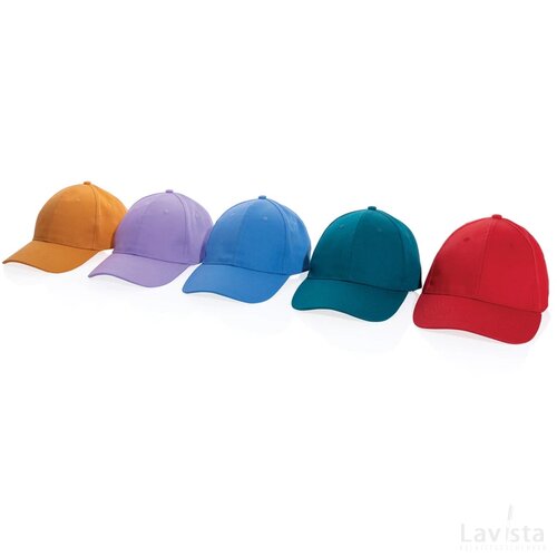 Impact AWARE™ 6 panel 280gr gerecycled katoenen cap luscious red