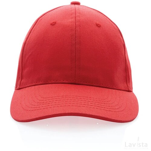 Impact AWARE™ 6 panel 280gr gerecycled katoenen cap luscious red