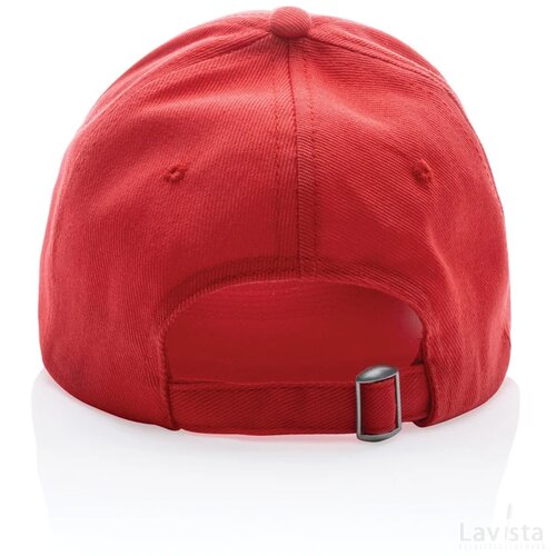 Impact AWARE™ 6 panel 280gr gerecycled katoenen cap luscious red