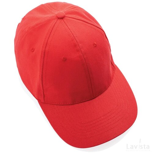 Impact AWARE™ 6 panel 280gr gerecycled katoenen cap luscious red