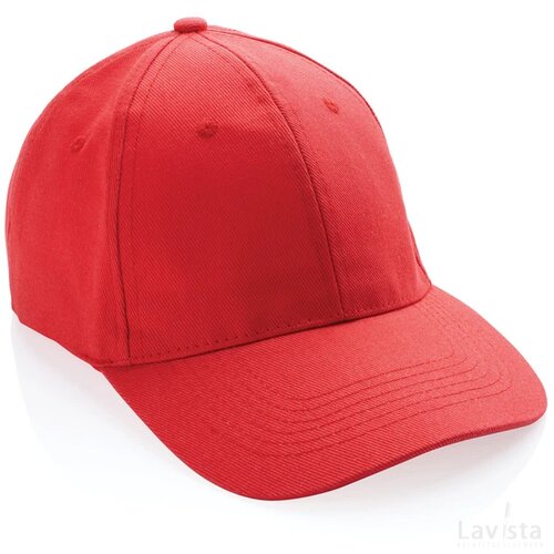 Impact AWARE™ 6 panel 280gr gerecycled katoenen cap luscious red