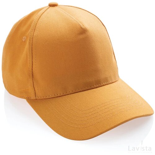 Impact AWARE™ 5 panel 280gr recycled katoenen cap sundial oranje