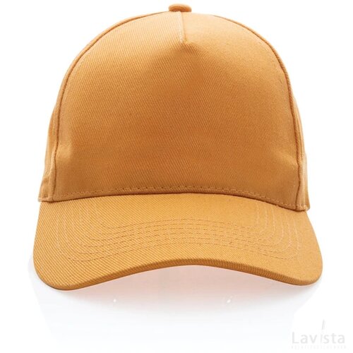 Impact AWARE™ 5 panel 280gr recycled katoenen cap sundial oranje