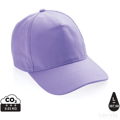 Impact AWARE™ 5 panel 280gr recycled katoenen cap lavender