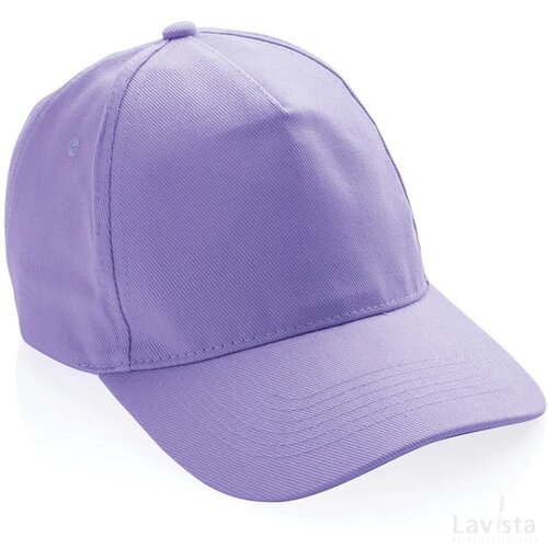 Impact AWARE™ 5 panel 280gr recycled katoenen cap lavender