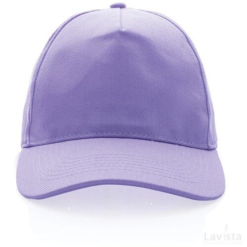 Impact AWARE™ 5 panel 280gr recycled katoenen cap lavender