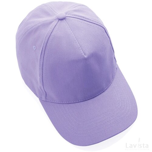 Impact AWARE™ 5 panel 280gr recycled katoenen cap lavender