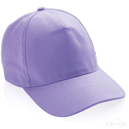 Impact AWARE™ 5 panel 280gr recycled katoenen cap lavender