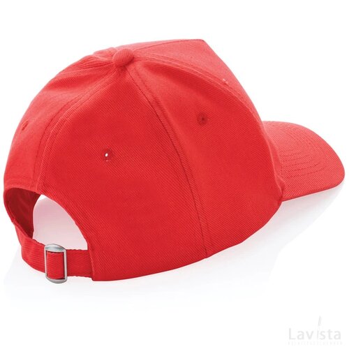 Impact AWARE™ 5 panel 280gr recycled katoenen cap luscious red