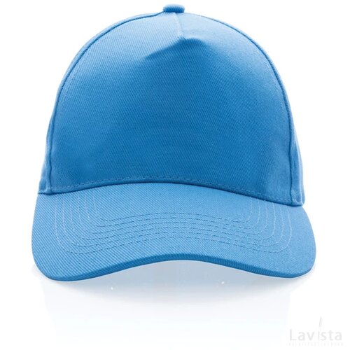 Impact AWARE™ 5 panel 280gr recycled katoenen cap tranquil blue