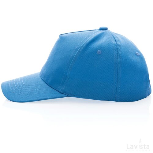 Impact AWARE™ 5 panel 280gr recycled katoenen cap tranquil blue