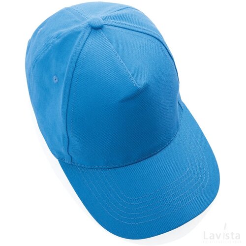 Impact AWARE™ 5 panel 280gr recycled katoenen cap tranquil blue