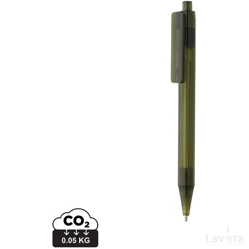GRS RPET X8 transparante pen groen